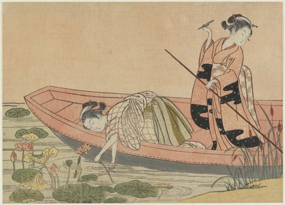 Mite de Zhou Maoshu, após 1765 (impressão em xilogravura a cores) de Suzuki Harunobu