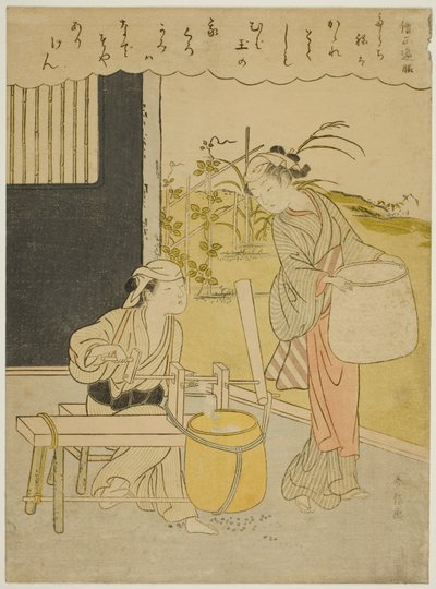 Poema de Henjo Sojo, de uma série sem título de Trinta e Seis Poetas Imortais de Suzuki Harunobu