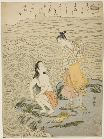 O Abalone (Awabi), de uma série sem título de Shells de Suzuki Harunobu