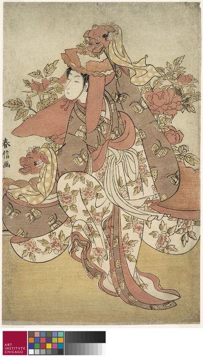 A Dança do Leão, c.1769-70 de Suzuki Harunobu