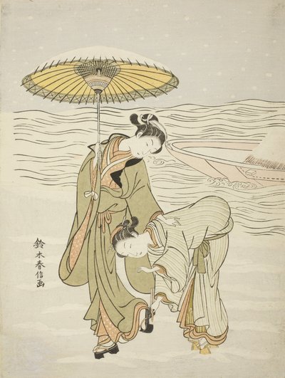 O Geta Entupido de Neve, c.1767-68 de Suzuki Harunobu