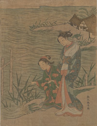 Duas moças na costa, ca. 1768., c. 1768. de Suzuki Harunobu