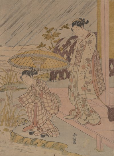 Vendo Iris na Chuva, 1764-70., 1764-70. de Suzuki Harunobu