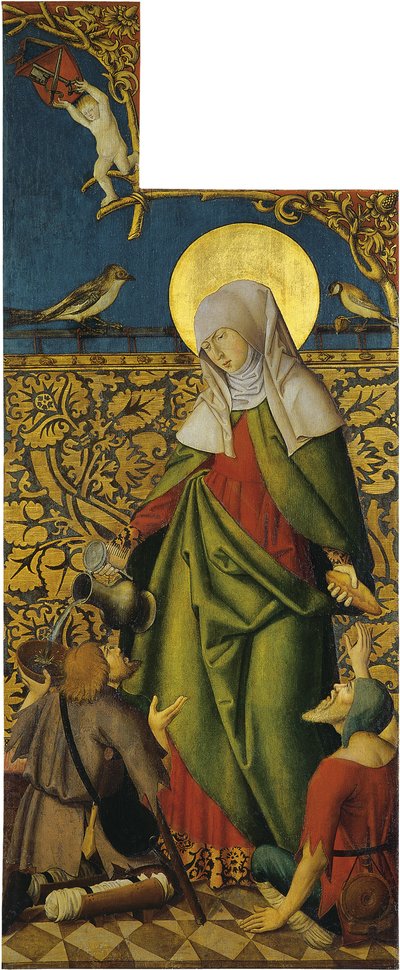 Santa Isabel com dois mendigos de Swabian master