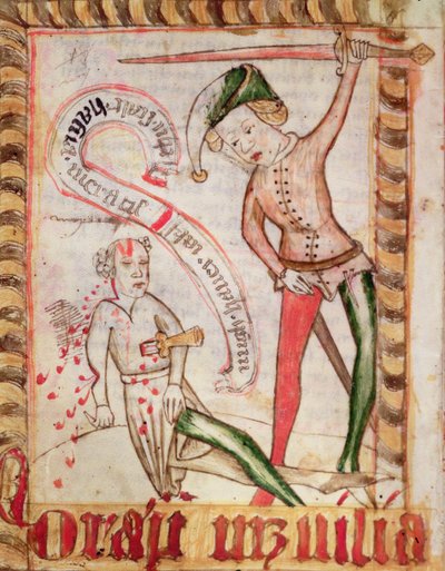 Crime, dos Códigos de Direito Nacional de Magnus Eriksson (1319-64) c.1450 (velino) de Swedish School