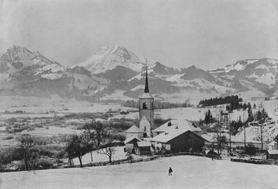 Le Moleson, Vue prise a Broc, Gruyere (foto a p/b) de Swiss Photographer