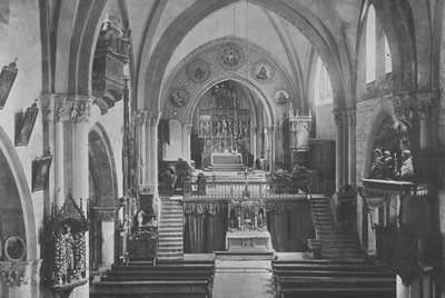 O interior da Catedral de Chur (foto a p/b) de Swiss Photographer