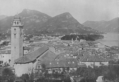 Lugano, Vista geral e Monte Bre (foto a p/b) de Swiss Photographer