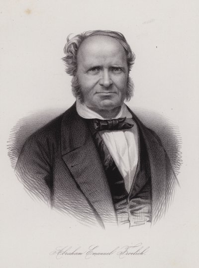 Abraham Emanuel Frohlich, poeta suíço (gravura) de Swiss School