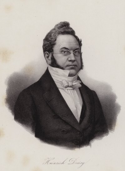 Heinrich Druey, advogado, filósofo e político suíço (gravura) de Swiss School