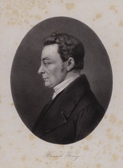 Heinrich Kunz, fabricante suíço de têxteis (gravura) de Swiss School