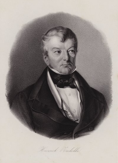 Heinrich Zschokke, autor e reformador suíço (gravura) de Swiss School