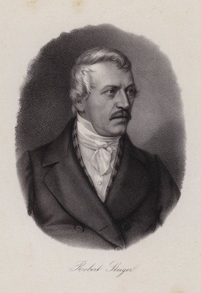 Jakob Robert Steiger, político suíço e presidente do Conselho Nacional Suíço (gravura) de Swiss School