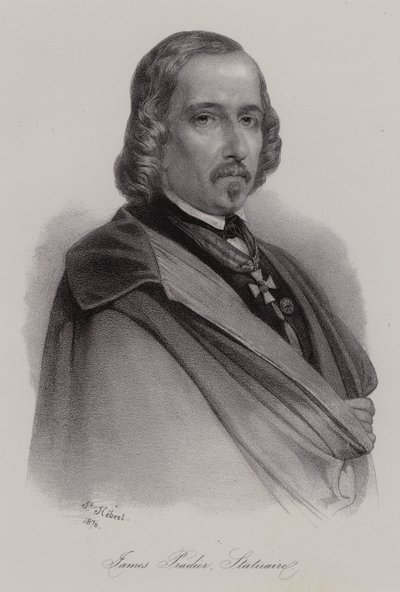 James Pradier, escultor francês nascido na Suíça (gravura) de Swiss School
