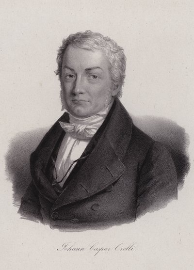 Johann Caspar von Orelli, estudioso clássico suíço (gravura) de Swiss School