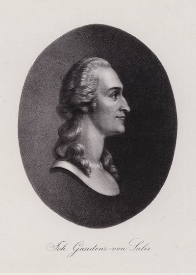 Johann Gaudenz von Salis-Seewis, poeta suíço (gravura) de Swiss School