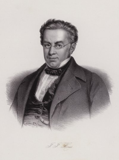 Johann Jakob Hess, jurista e político suíço (gravura) de Swiss School