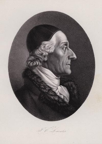 Johann Kaspar Lavater, escritor suíço e fisionomista (gravura) de Swiss School