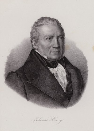 Johannes Herzog Von Effingen, político e empresário suíço (gravura) de Swiss School