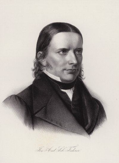 Josef Anton Sebastian Federer, teólogo suíço, professor e político (gravura) de Swiss School