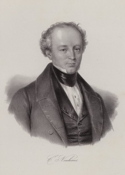 Karl Neuhaus, político suíço (gravura) de Swiss School