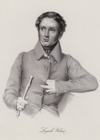 Louis Leopold Robert, pintor suíço (gravura) de Swiss School