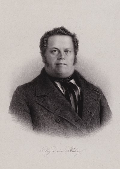 Nazar von Reding, político suíço (gravura) de Swiss School