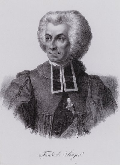Niklaus Friedrich von Steiger, político suíço (gravura) de Swiss School