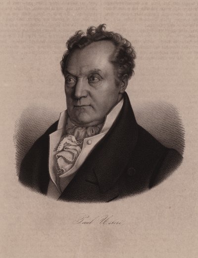 Paul Usteri, médico suíço, botânico e político (gravura) de Swiss School