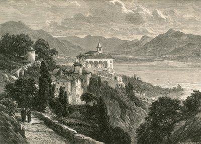 Igreja de peregrinação da Madonna Del Sasso, perto de Locarno de Swiss School