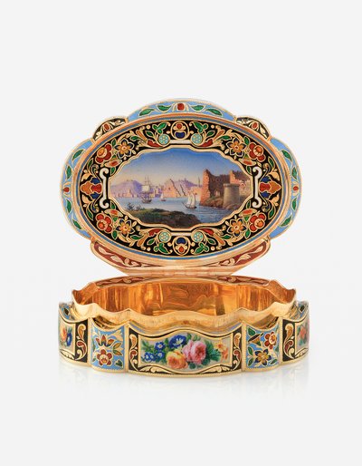 Apresentação Snuff-Box para o Mercado Oriental, Genebra, c.1830 de Swiss School