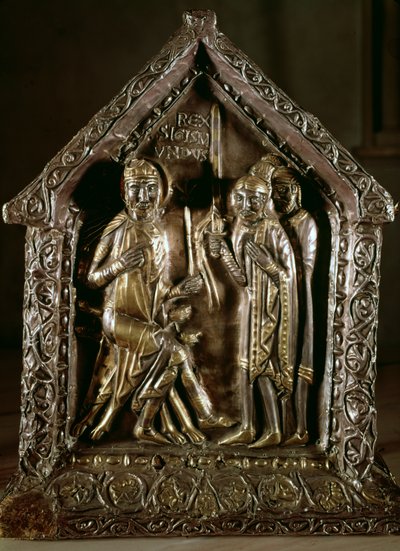 Relicário peito dos filhos de São Sigismundo, do século XII ao XIII (ouro e prata) de Swiss School