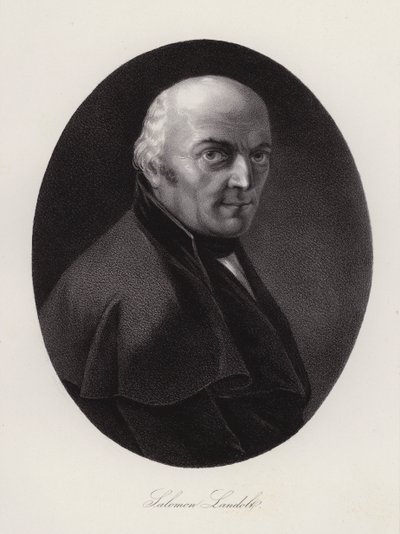 Salomon Landolt, político suíço (gravura) de Swiss School
