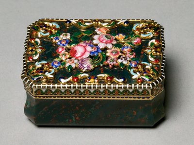 Caixa de rapé, atribuída a miniatura pintada por Jean-Louis Richter de Swiss School