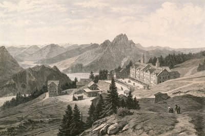 O Rigi-Kaltbad, olhando para o Monte Pilatus de Swiss School