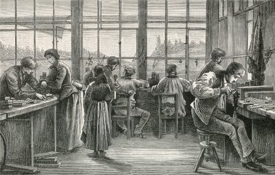 Oficina de relojoeiros em La Chaux de Fonds de Swiss School