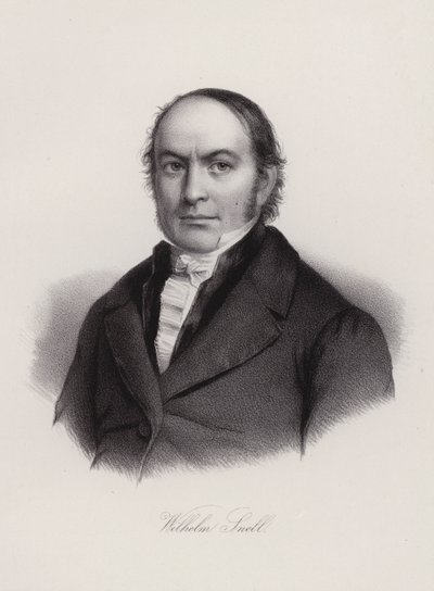 Wilhelm Snell, professor e político suíço (gravura) de Swiss School