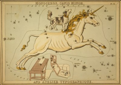 Monoceros, Canis Minor e Atelier Typographique, Ilustração de 