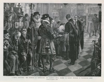 Uma esmola real (gravura) de Sydney Prior Hall