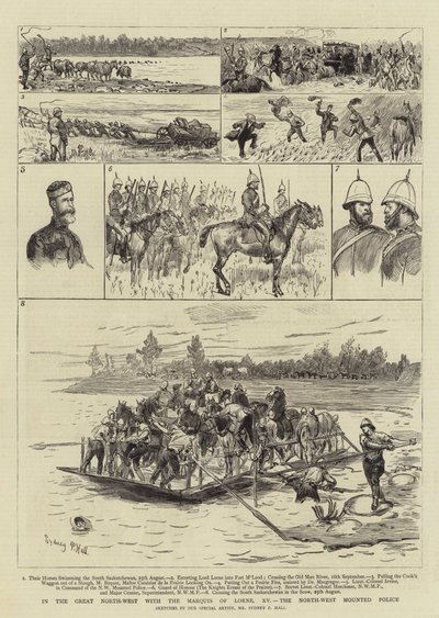 No Grande Noroeste com o Marquês de Lorne, XV, a Polícia Montada do Noroeste de Sydney Prior Hall