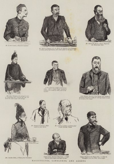 Magistrados, senhorios e agentes de Sydney Prior Hall