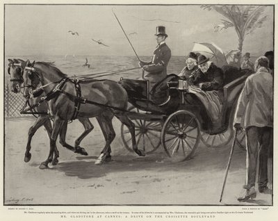 Sr. Gladstone em Cannes, um passeio pela Croisette Boulevard de Sydney Prior Hall
