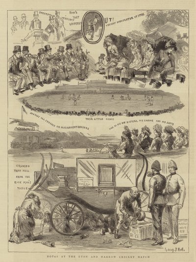 Notas no jogo de críquete de Eton e Harrow de Sydney Prior Hall