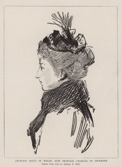 Princesa Maud de Gales, agora Princesa Carlos da Dinamarca de Sydney Prior Hall