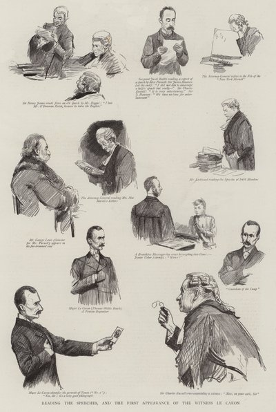 Lendo os Discursos e a Primeira Aparição da Testemunha Le Caron de Sydney Prior Hall