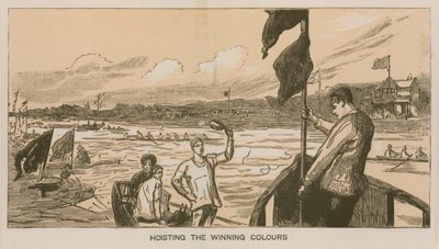 Reminiscências de uma corrida de barcos em Oxford e Cambridge: içando as cores vencedoras de Sydney Prior Hall