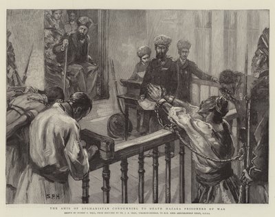 O emir do Afeganistão condenando à morte Hazara Prisioneiros de Guerra de Sydney Prior Hall