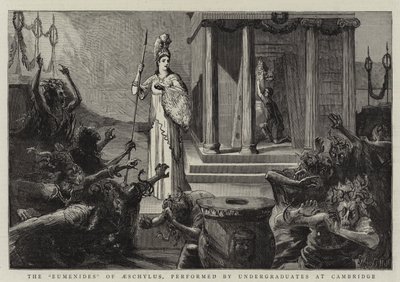 O Eumenides de Ésquilo, realizado por alunos de graduação em Cambridge de Sydney Prior Hall