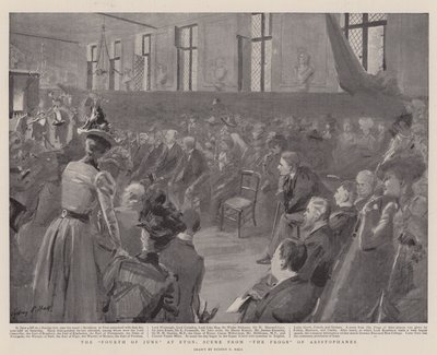 O quarto de junho em Eton, cena de The Frogs of Aristophanes de Sydney Prior Hall