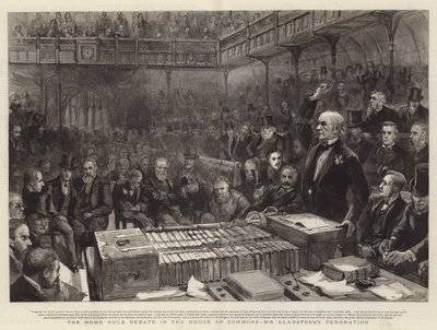 Debate do Home Rule na Câmara dos Comuns, Peroration do Sr. Gladstone de Sydney Prior Hall